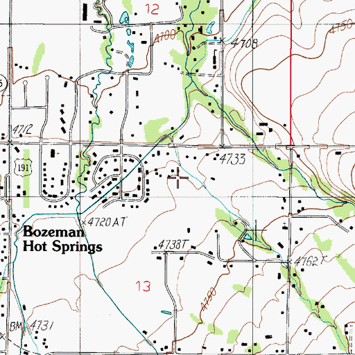 Topographic Map of 02S04E13AB__01 Well, MT