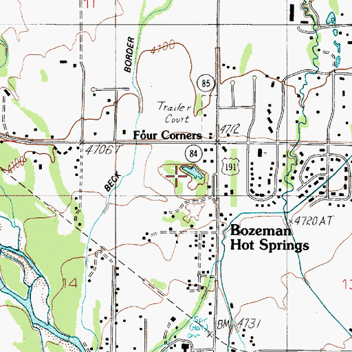 Topographic Map of 02S04E14AA__01 Well, MT