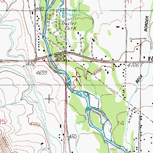 Topographic Map of 02S04E14BB__01 Well, MT