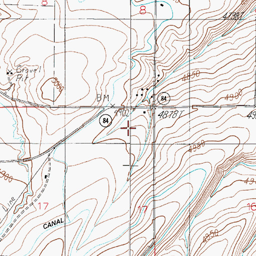 Topographic Map of 02S04E17AA__01 Well, MT