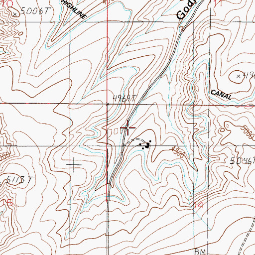 Topographic Map of 02S03E14BB__01 Well, MT