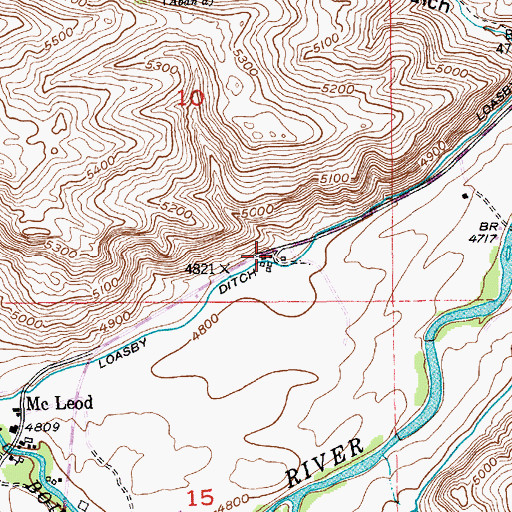 Topographic Map of 02S13E10DCDA01 Well, MT