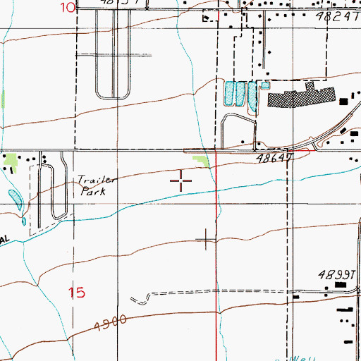 Topographic Map of 02S05E15AA__02 Well, MT