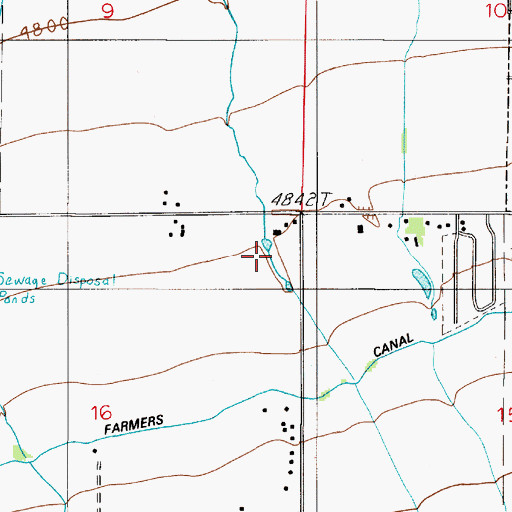 Topographic Map of 02S05E16AA__01 Well, MT