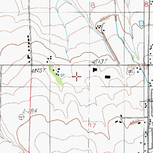 Topographic Map of 02S05E17BA__01 Well, MT