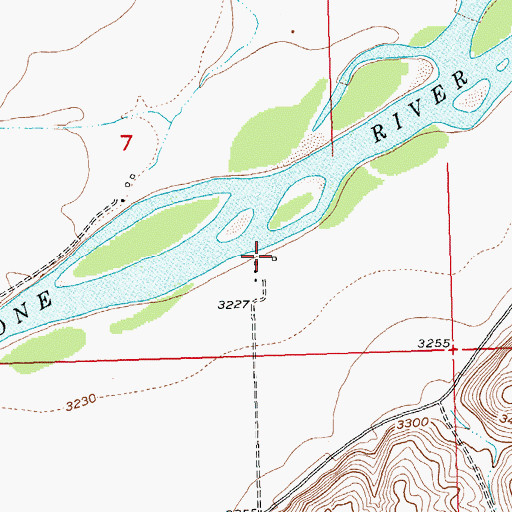 Topographic Map of 02S25E07DDBB01 Well, MT