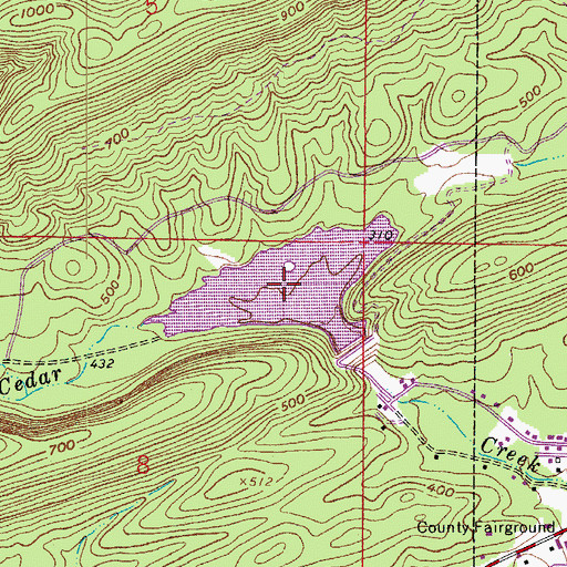 Topographic Map of South Fouche Site Seven Reservoir, AR