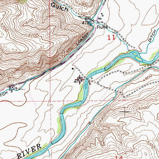 Topographic Map of 02S13E11CDCC01 Well, MT