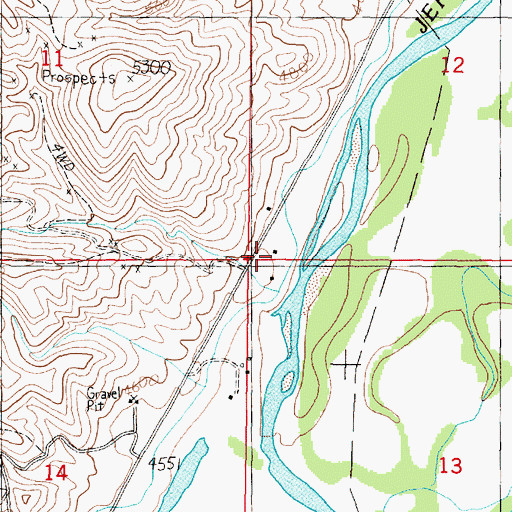 Topographic Map of 02S06W12CCCC01 Well, MT