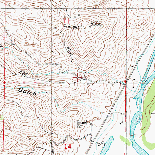 Topographic Map of 02S06W11DCDC01 Spring, MT