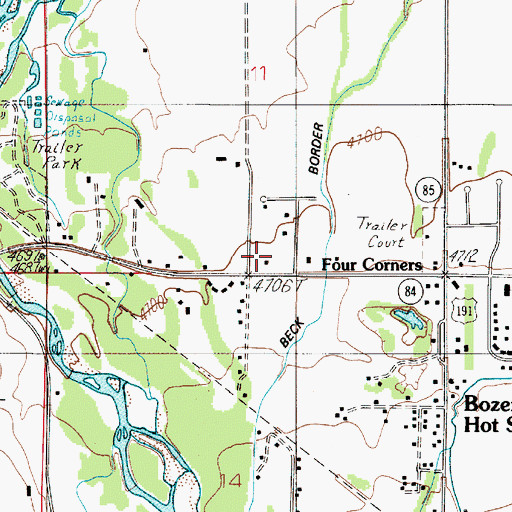 Topographic Map of 02S04E11DC__01 Well, MT