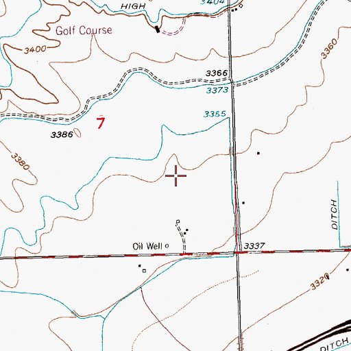 Topographic Map of 02S24E07D___01 Well, MT