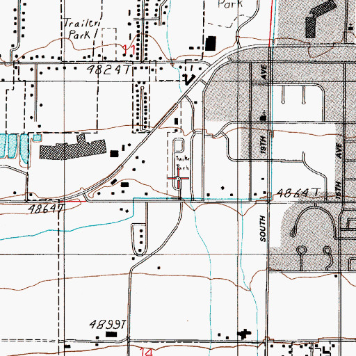 Topographic Map of 02S05E11DCD_01 Well, MT