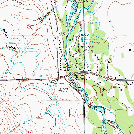 Topographic Map of 02S04E10DD__01 Well, MT