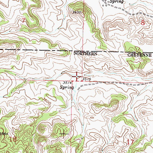 Topographic Map of 02S40E07DDD_01 Well, MT