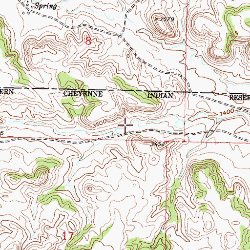 Topographic Map of 02S40E08D___01 Well, MT
