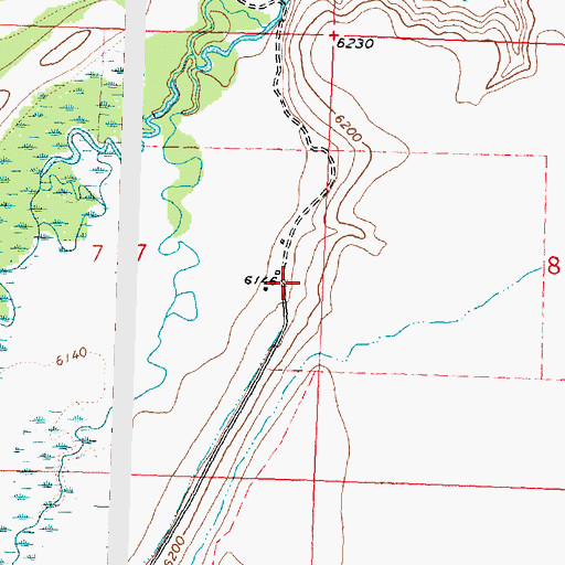 Topographic Map of 02S16W07DAAD01 Well, MT