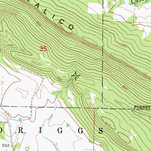 Topographic Map of Hope Lake, AR
