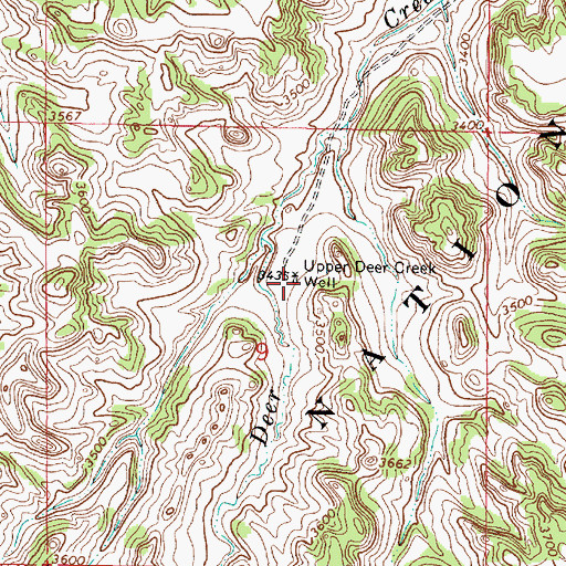 Topographic Map of 02S46E09ACBD01 Well, MT