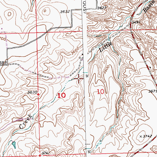 Topographic Map of 02S26E10BDCA01 Well, MT