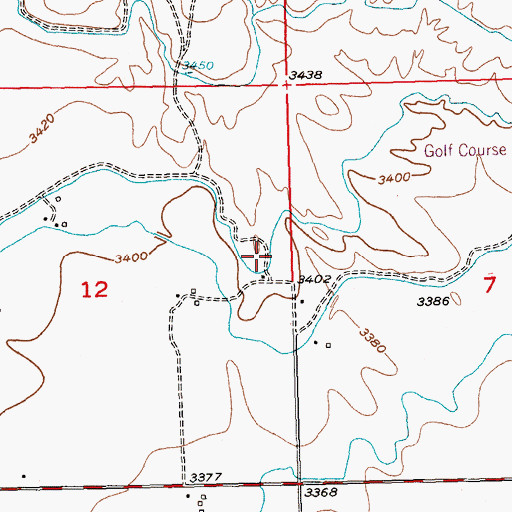 Topographic Map of 02S23E12ADDC01 Well, MT