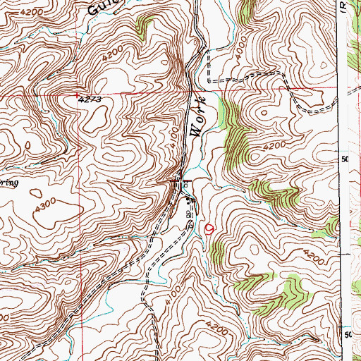 Topographic Map of 02S17E09BDAC01 Spring, MT