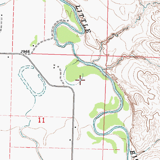 Topographic Map of 02S34E11AACC01 Well, MT