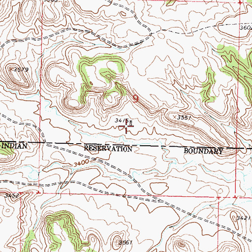 Topographic Map of 02S40E09CAD_01 Well, MT