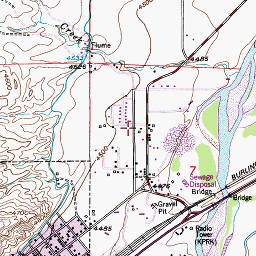 Topographic Map of 02S10E07B___01 Well, MT