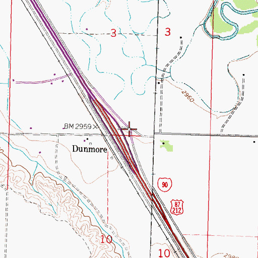 Topographic Map of 02S34E03DC__04 Well, MT