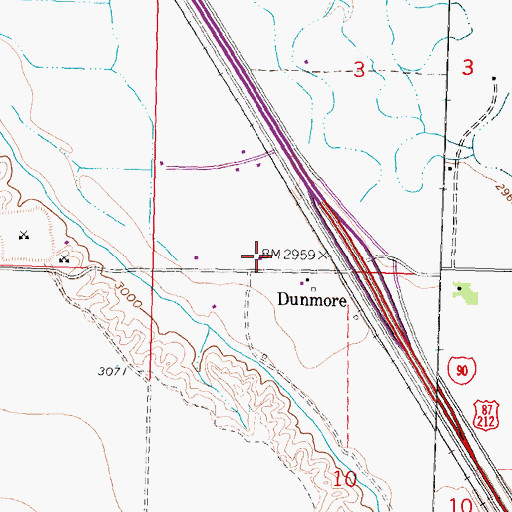 Topographic Map of 02S34E03CDCC01 Well, MT
