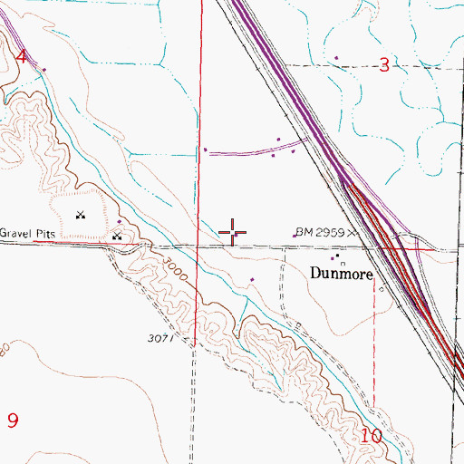 Topographic Map of 02S34E03CC__02 Well, MT