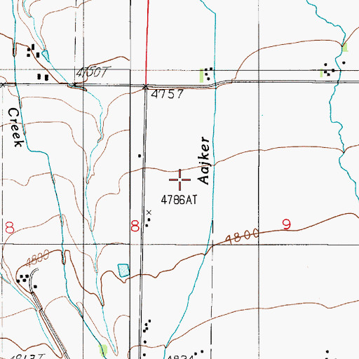 Topographic Map of 02S05E09BC__01 Well, MT