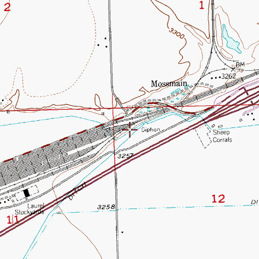 Topographic Map of 02S24E12BBBD01 Well, MT