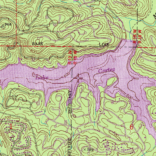 Topographic Map of Lake Cortez, AR