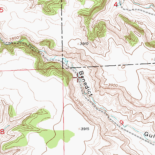 Topographic Map of 02S23E09BBAC01 Well, MT
