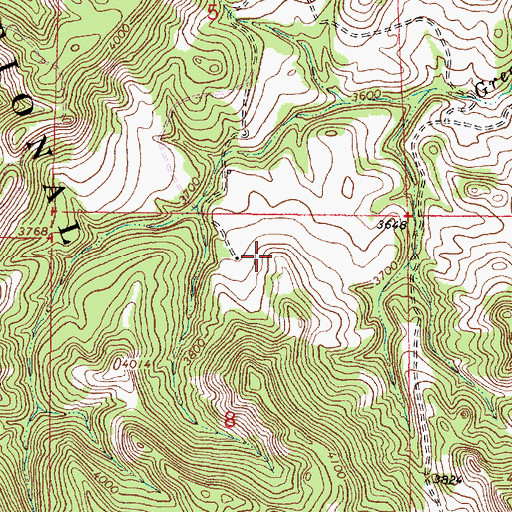 Topographic Map of 02S47E08ABBC01 Well, MT