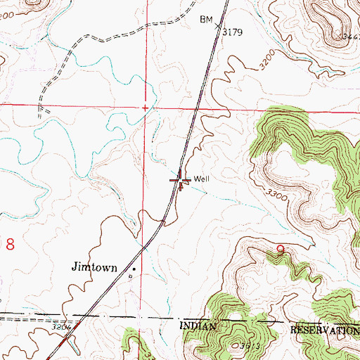 Topographic Map of 02S41E09BCA_01 Well, MT