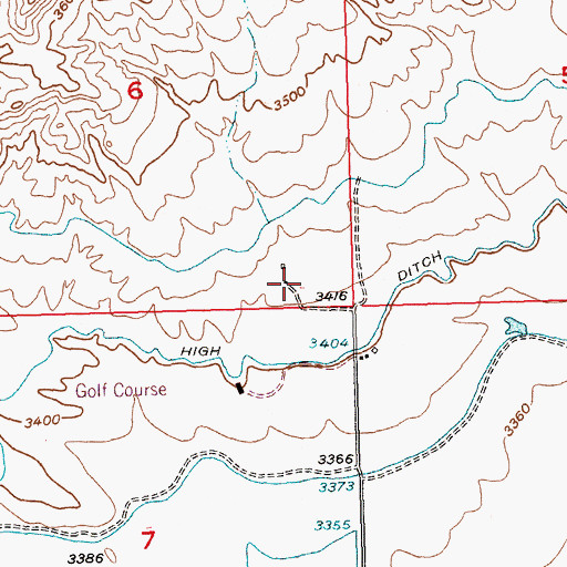 Topographic Map of 02S24E06DDCD01 Well, MT