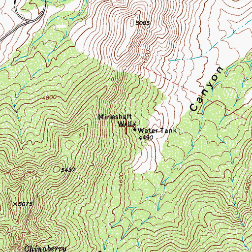 Topographic Map of Mineshaft Well, AZ