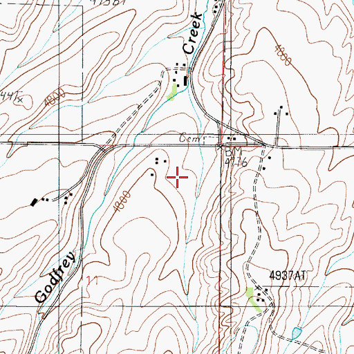 Topographic Map of 02S03E11AA__01 Well, MT