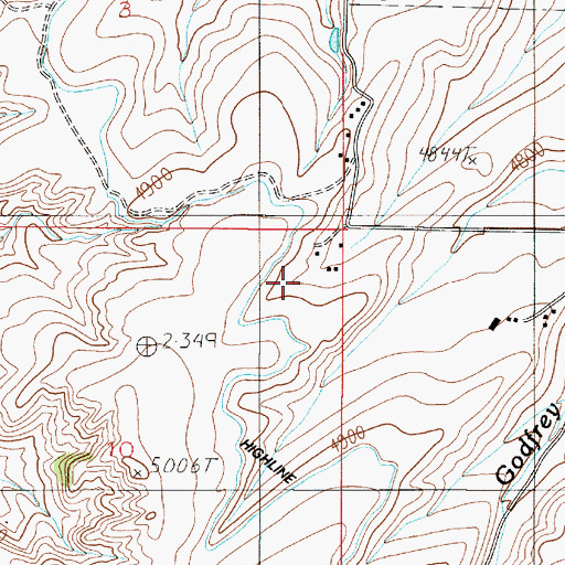 Topographic Map of 02S03E10AA__01 Well, MT