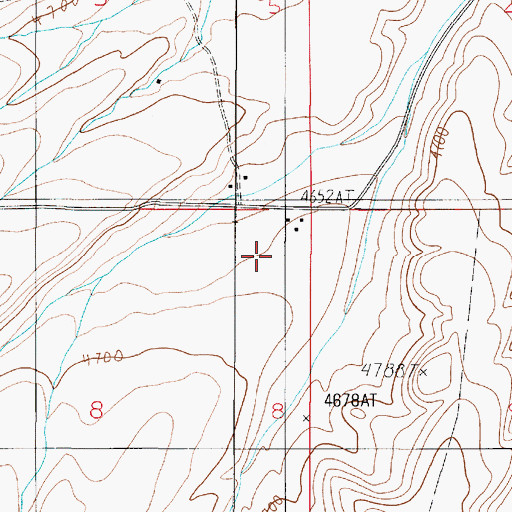 Topographic Map of 02S03E08AA__01 Well, MT