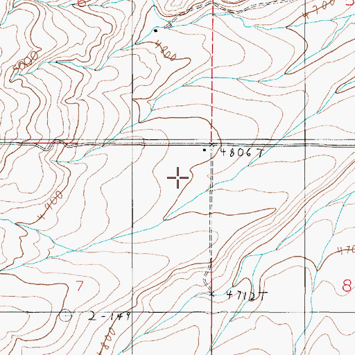 Topographic Map of 02S03E07AA__01 Well, MT