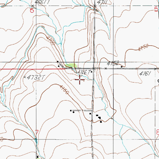 Topographic Map of 02S05E07AA__01 Well, MT