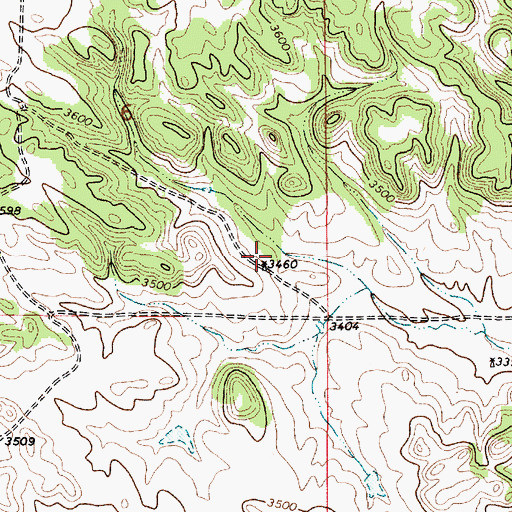 Topographic Map of 02S50E06DDCA01 Well, MT
