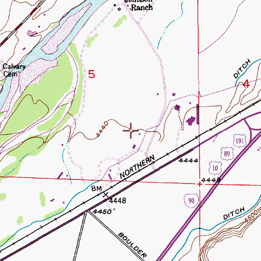 Topographic Map of 02S10E05D___01 Well, MT