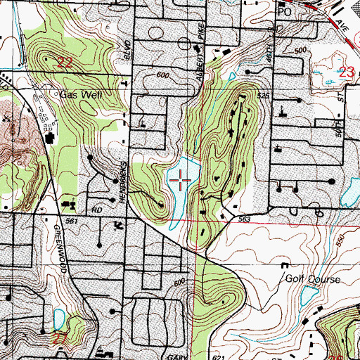 Topographic Map of Echols Lake, AR
