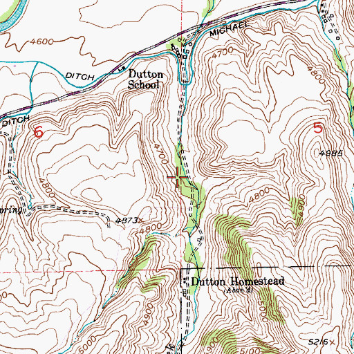 Topographic Map of 02S14E05CBCB01 Spring, MT