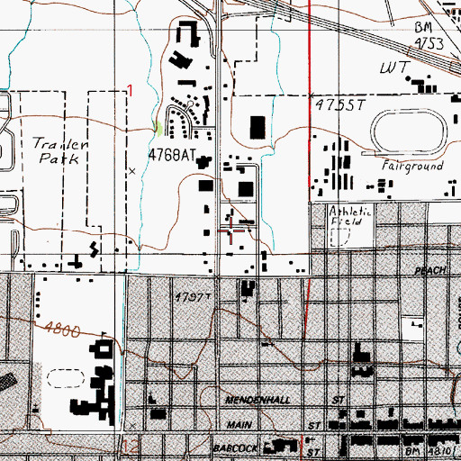 Topographic Map of 02S05E01DDB_01 Well, MT
